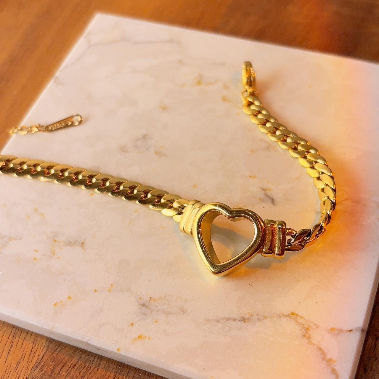 Arianna heart chunky chain bracelet