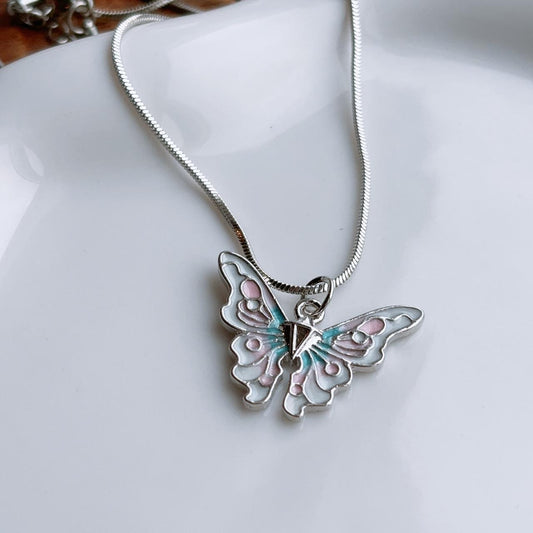 Butterfly dreams silver necklace