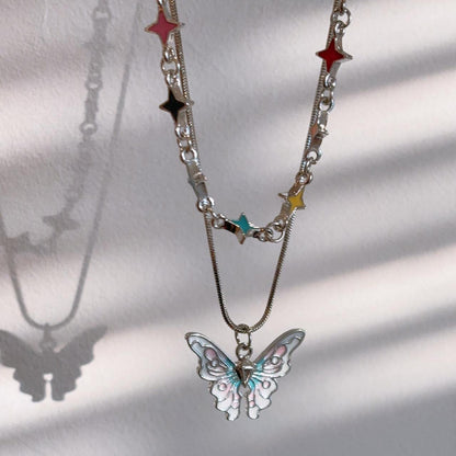 Butterfly dreams silver necklace