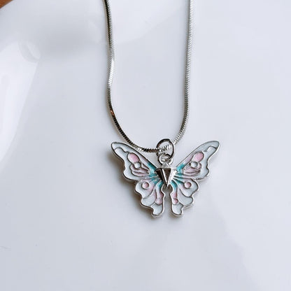 Butterfly dreams silver necklace