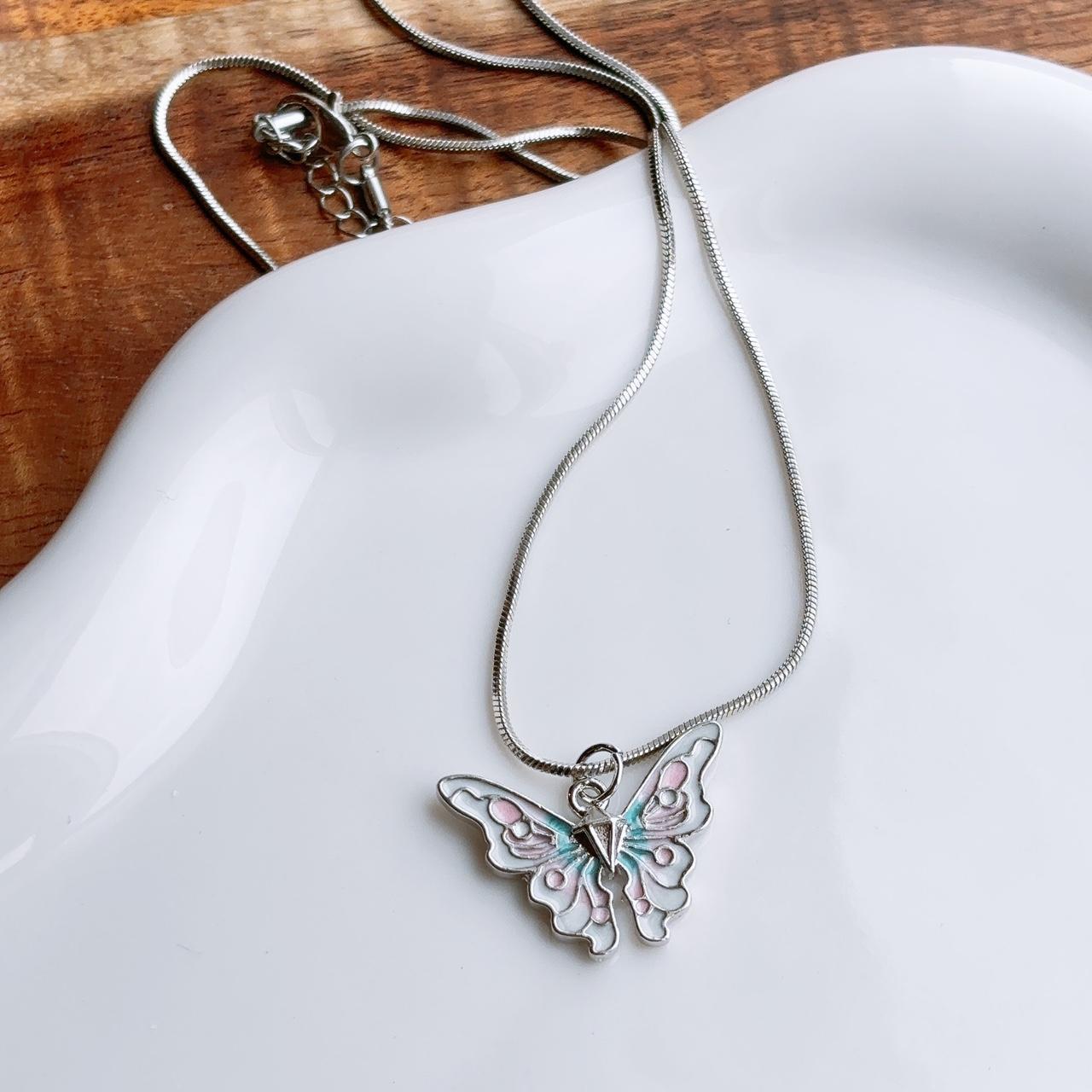 Butterfly dreams silver necklace