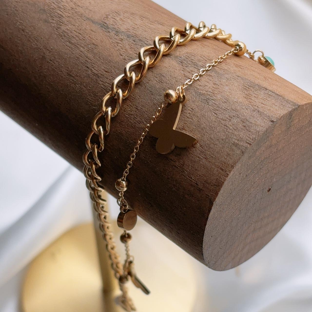Corinne Butterfly Turquoise Gold Bracelet