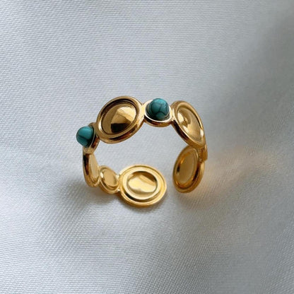 Cornelia sun disc gold ring