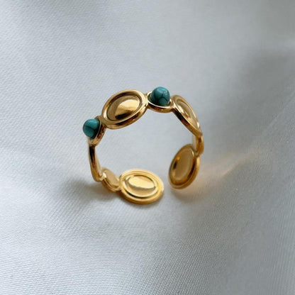 Cornelia sun disc gold ring