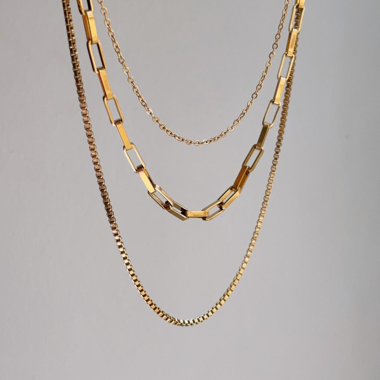 Deulara gold multilayered necklace