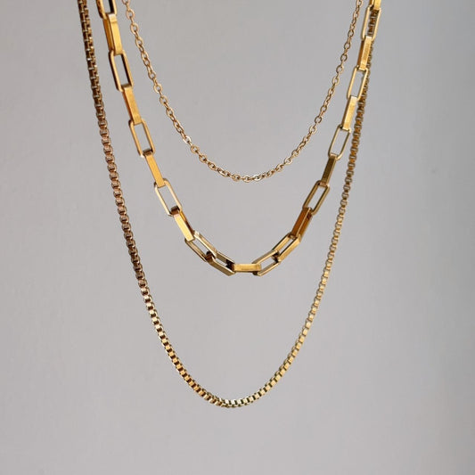 Deulara gold multilayered necklace