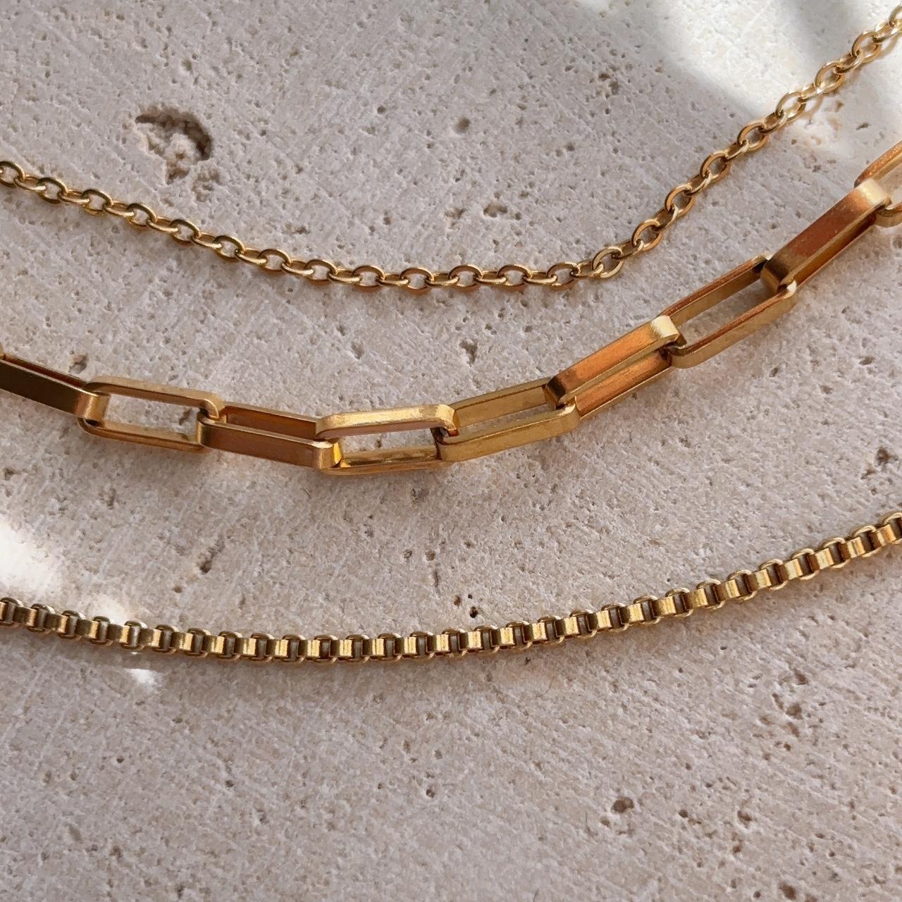 Deulara gold multilayered necklace