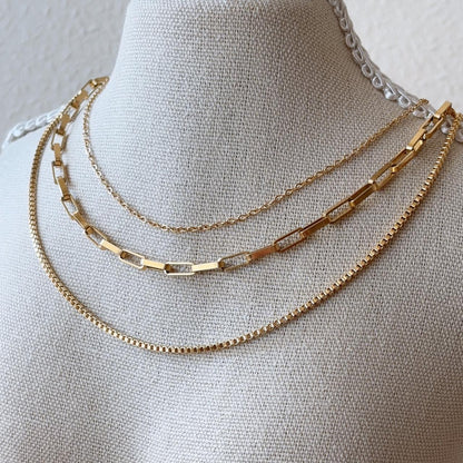 Deulara gold multilayered necklace