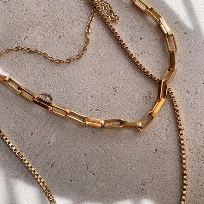 Deulara gold multilayered necklace