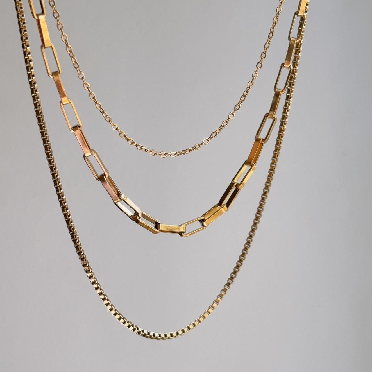 Deulara gold multilayered necklace