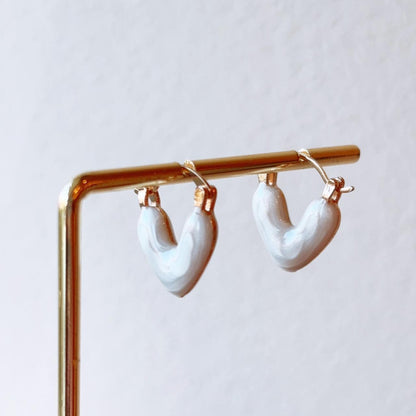 Doris ocean heart hoop earring