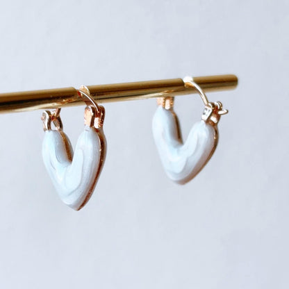 Doris ocean heart hoop earring