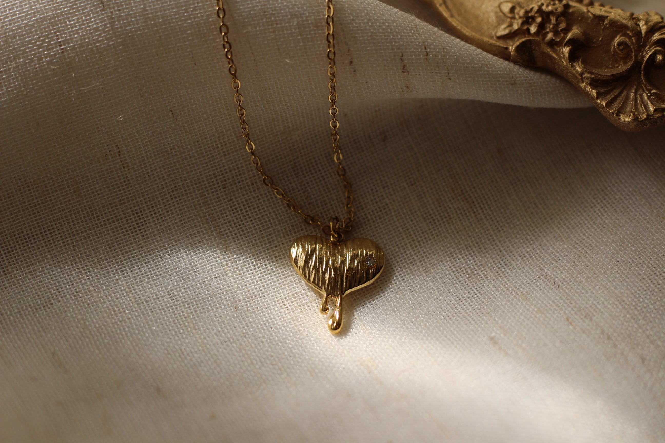 Melting Heart Gold Necklace