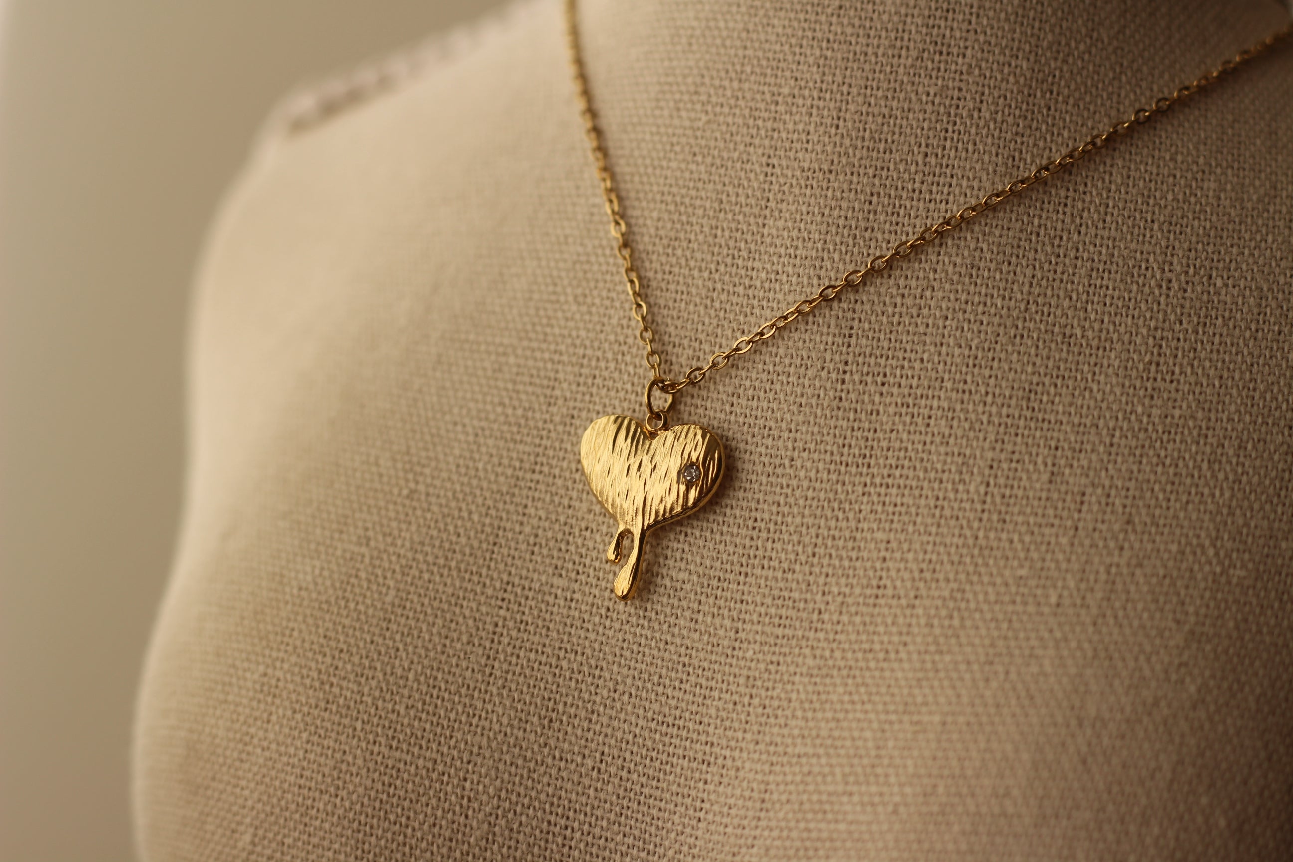 Melting Heart Gold Necklace