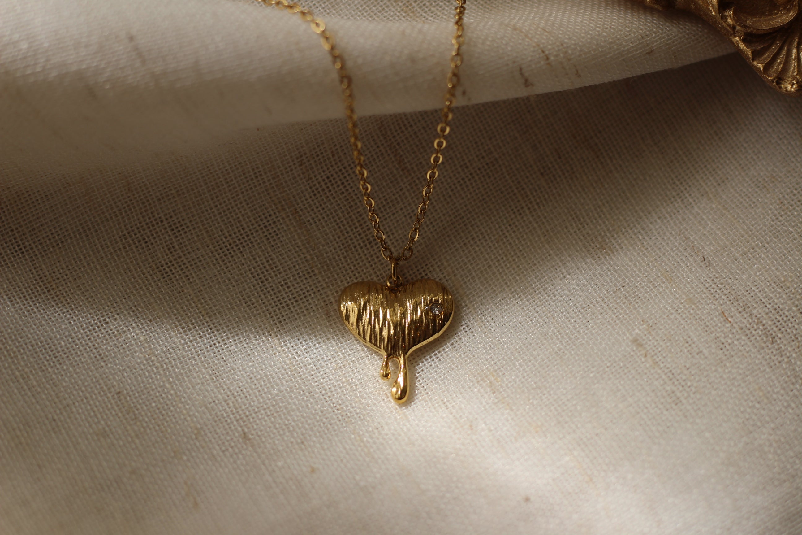 Melting Heart Gold Necklace