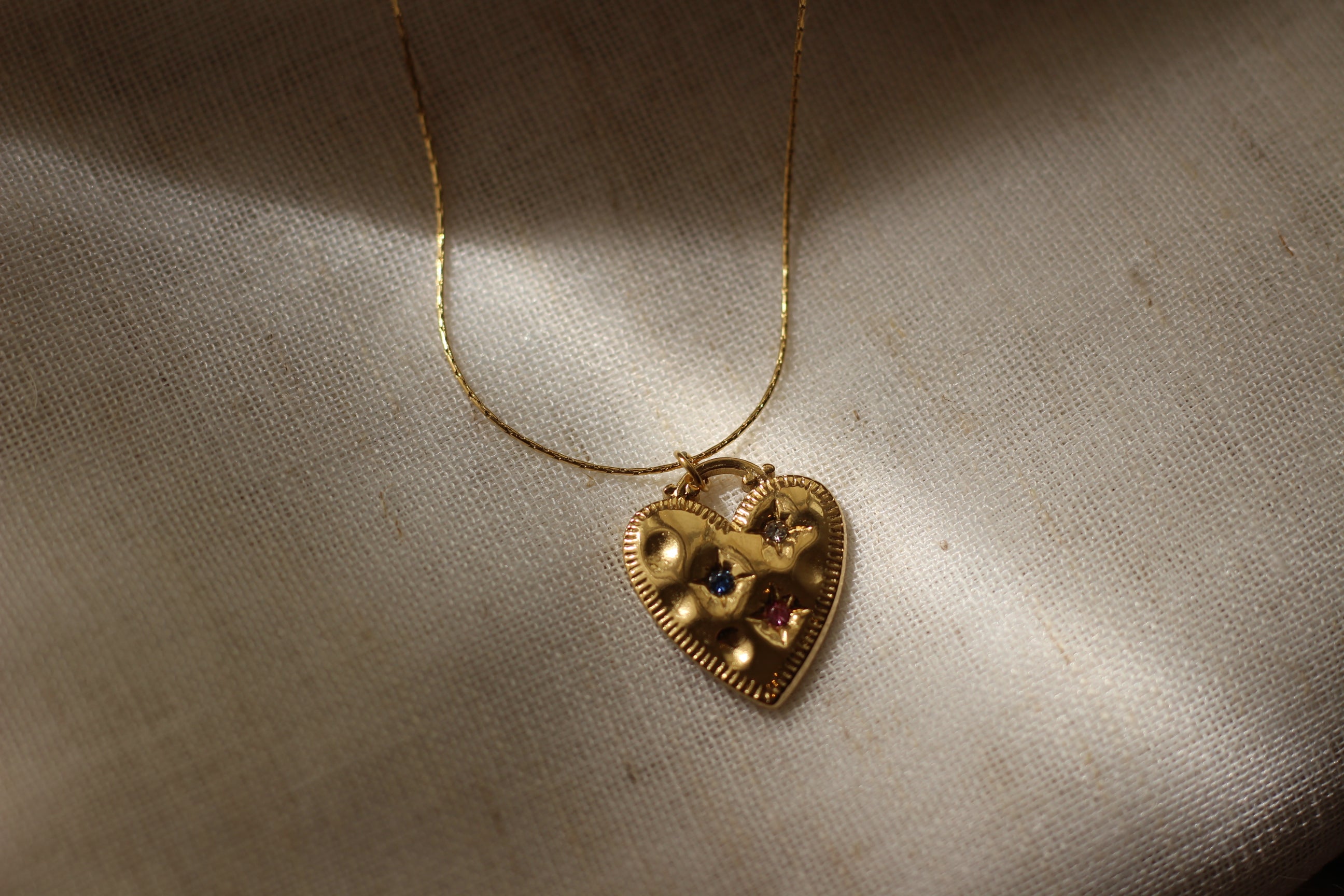 Lucky Keepsake Heart Gold Necklace