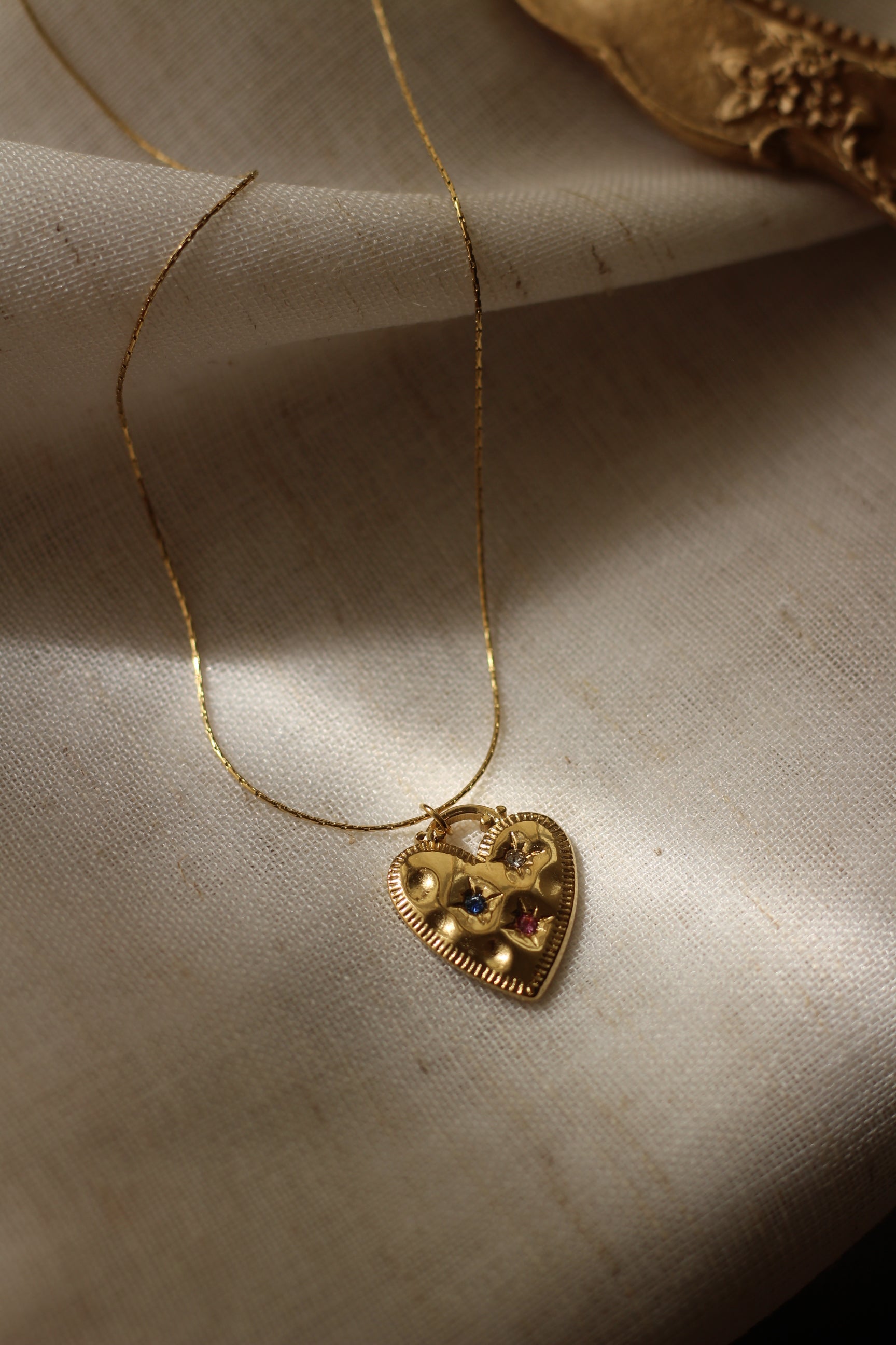 Lucky Keepsake Heart Gold Necklace