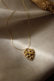 Lucky Keepsake Heart Gold Necklace