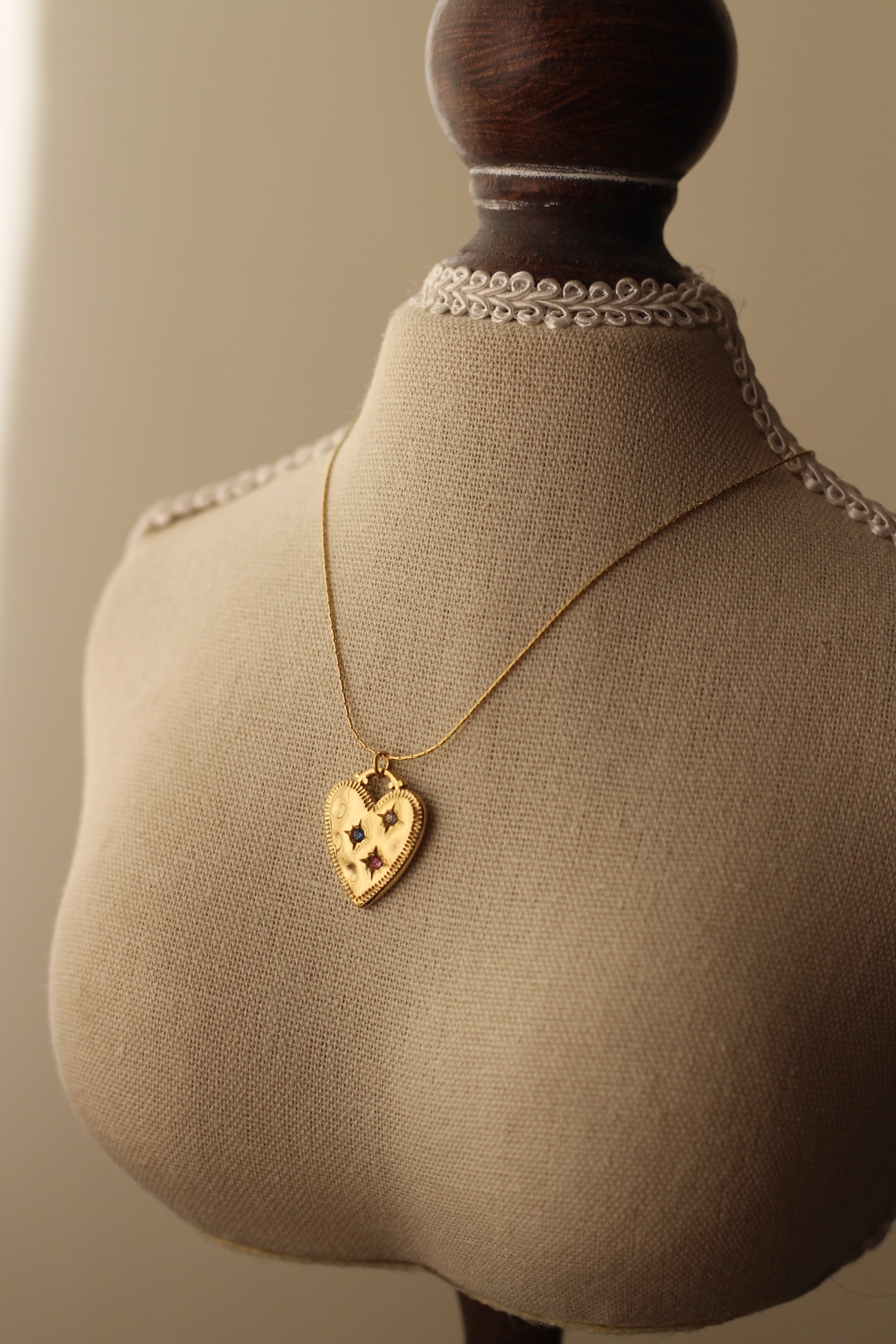 Lucky Keepsake Heart Gold Necklace