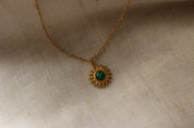 Emerald Sun Gold Necklace