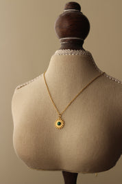 Emerald Sun Gold Necklace