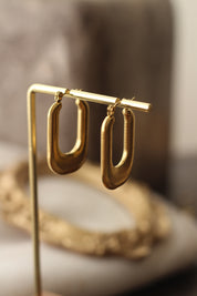 Soft Curve Gold Earrings