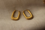Soft Curve Gold Earrings