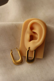 Soft Curve Gold Earrings