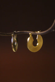 Golden Ripple Gold Earrings