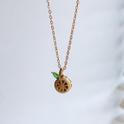 Lemon Gem Gold Pendant Necklace