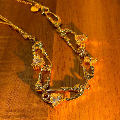 Link to my heart gold chain necklace