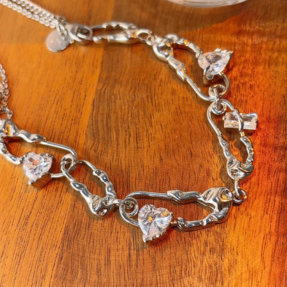 Link to my heart silver chain necklace