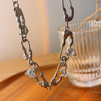 Link to my heart silver chain necklace