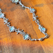 Love me Knot Silver Moonstone Necklace