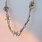 Love me Knot Silver Moonstone Necklace