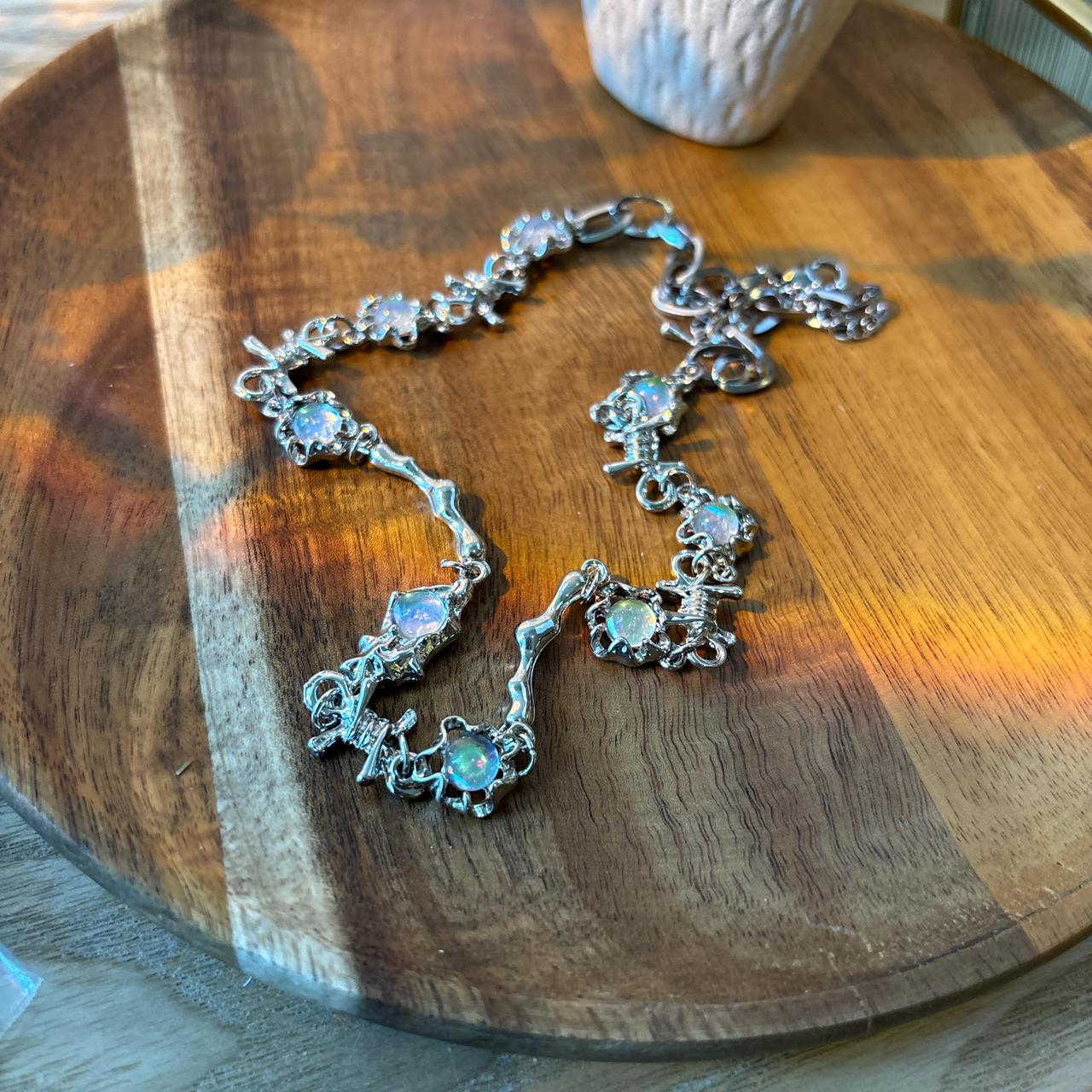 Love me Knot Silver Moonstone Necklace