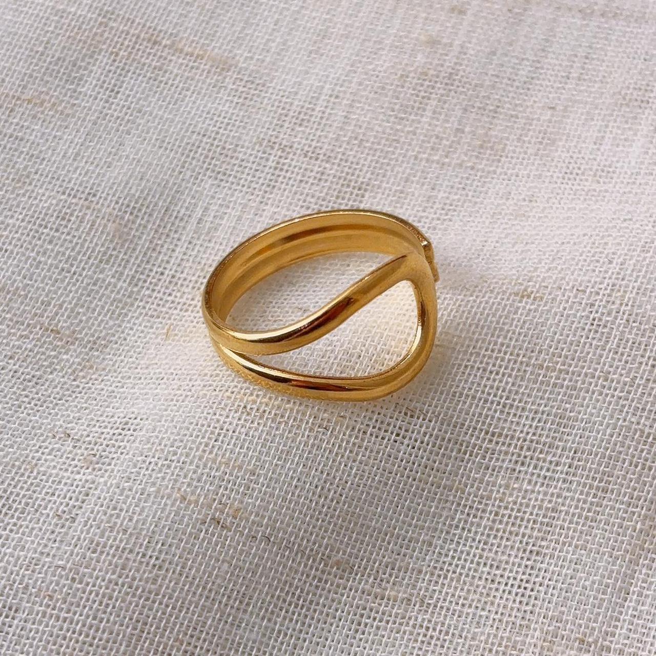 Jessica Minimalistic Gold Open Ring