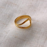 Jessica Minimalistic Gold Open Ring