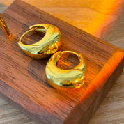 Lola Golden Crescent Hoop Earring