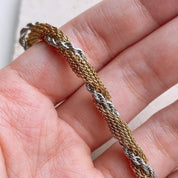 Trissa Gold and Silver Chain Gold Bracelet