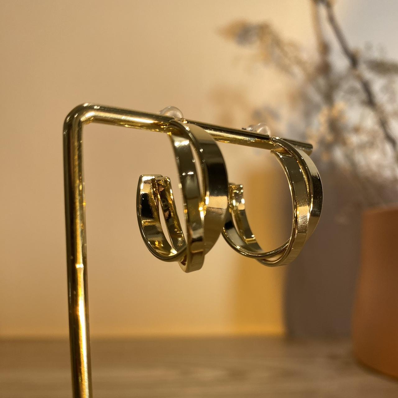 Rosie Gold Double Hoop Earrings