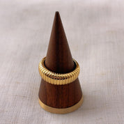 Dora Reeded Gold Open Ring