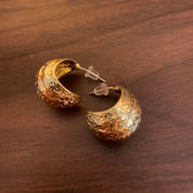 Luna Gold Hammered Teardrop Stud Earrings