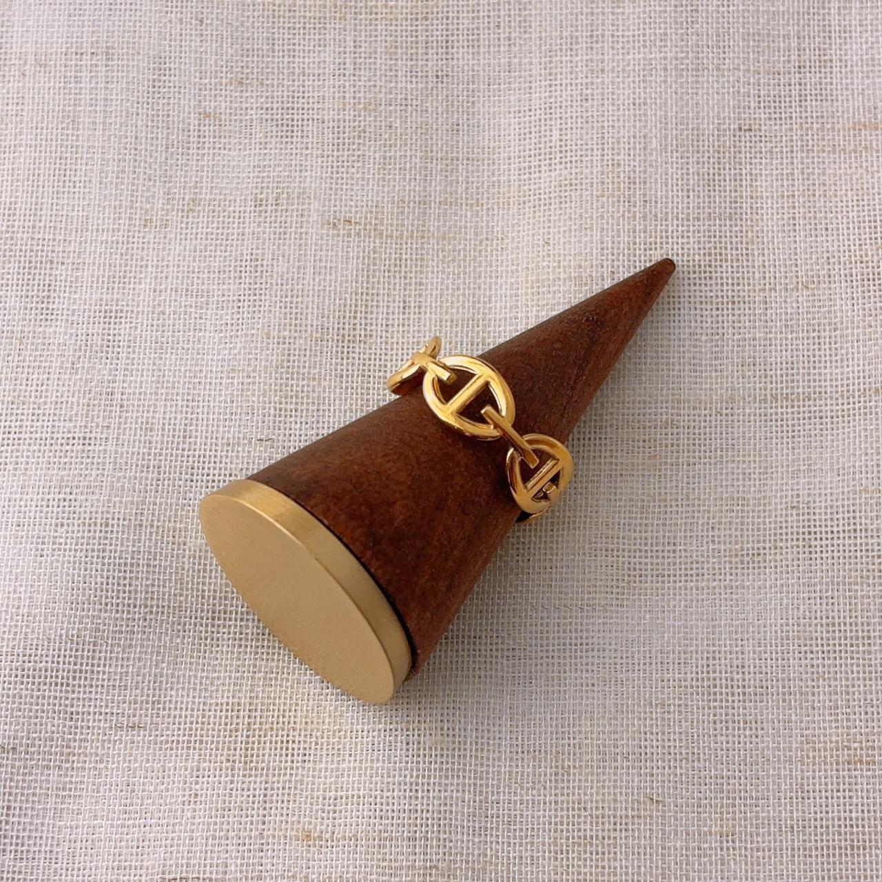 Maria Gold Buckle Chain Ring