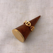 Maria Gold Buckle Chain Ring
