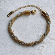 Trissa Gold and Silver Chain Gold Bracelet