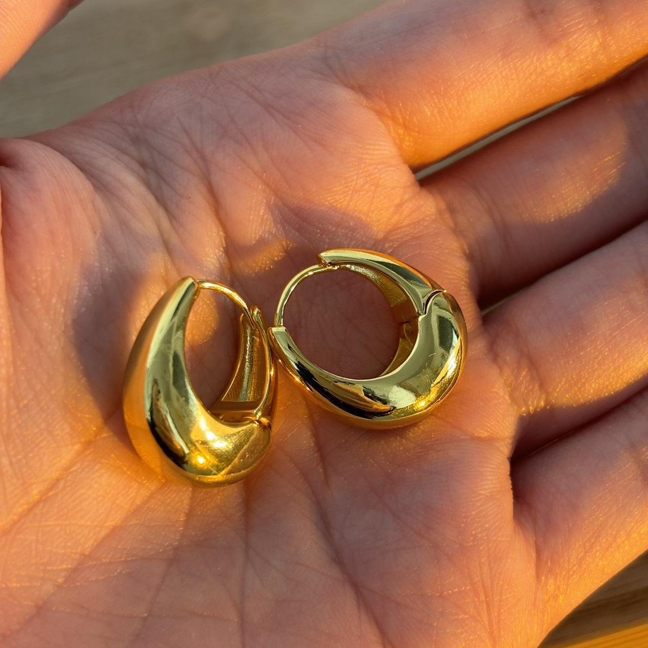 Lola Golden Crescent Hoop Earring