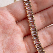 Saia Candy Pink Crystal Gold Bracelet
