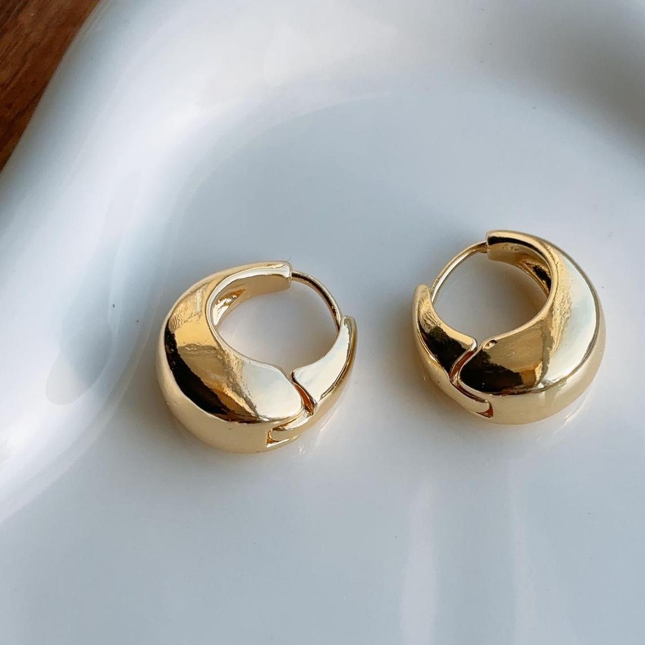 Lola Golden Crescent Hoop Earring