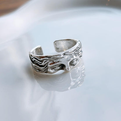 The David silver sculpture ring